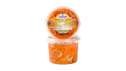 Салат из моркови с опятами по-корейски